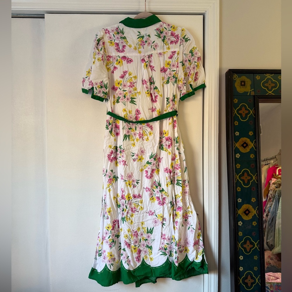 Crown & Ivy Green & White Floral Shirtdress - Picture 5 of 6